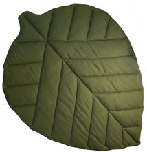 Load image into Gallery viewer, Linen Leaf Play Mat. Moss Green. L size