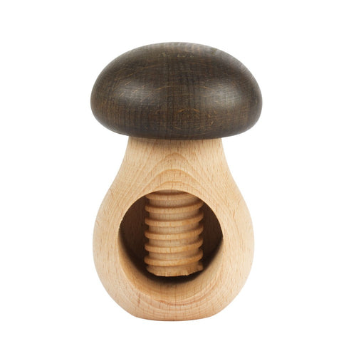 Montessori wooden toy. Mushroom. Brown