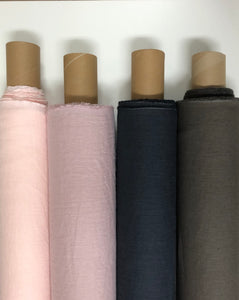 Stonewashed Linen Fabric. Dusty Rose