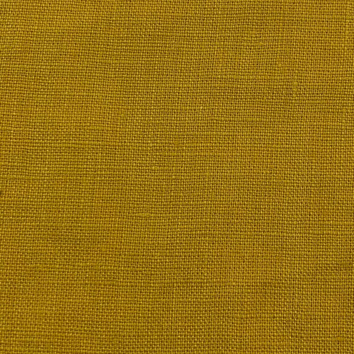 Stonewashed Linen Fabric. Mustard