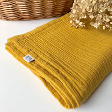 Load image into Gallery viewer, Muslin Blanket. Mustard