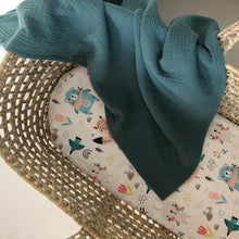 Load image into Gallery viewer, Muslin Blanket. Teal