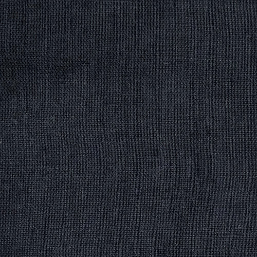 Stonewashed Linen Fabric. Midnight Blue