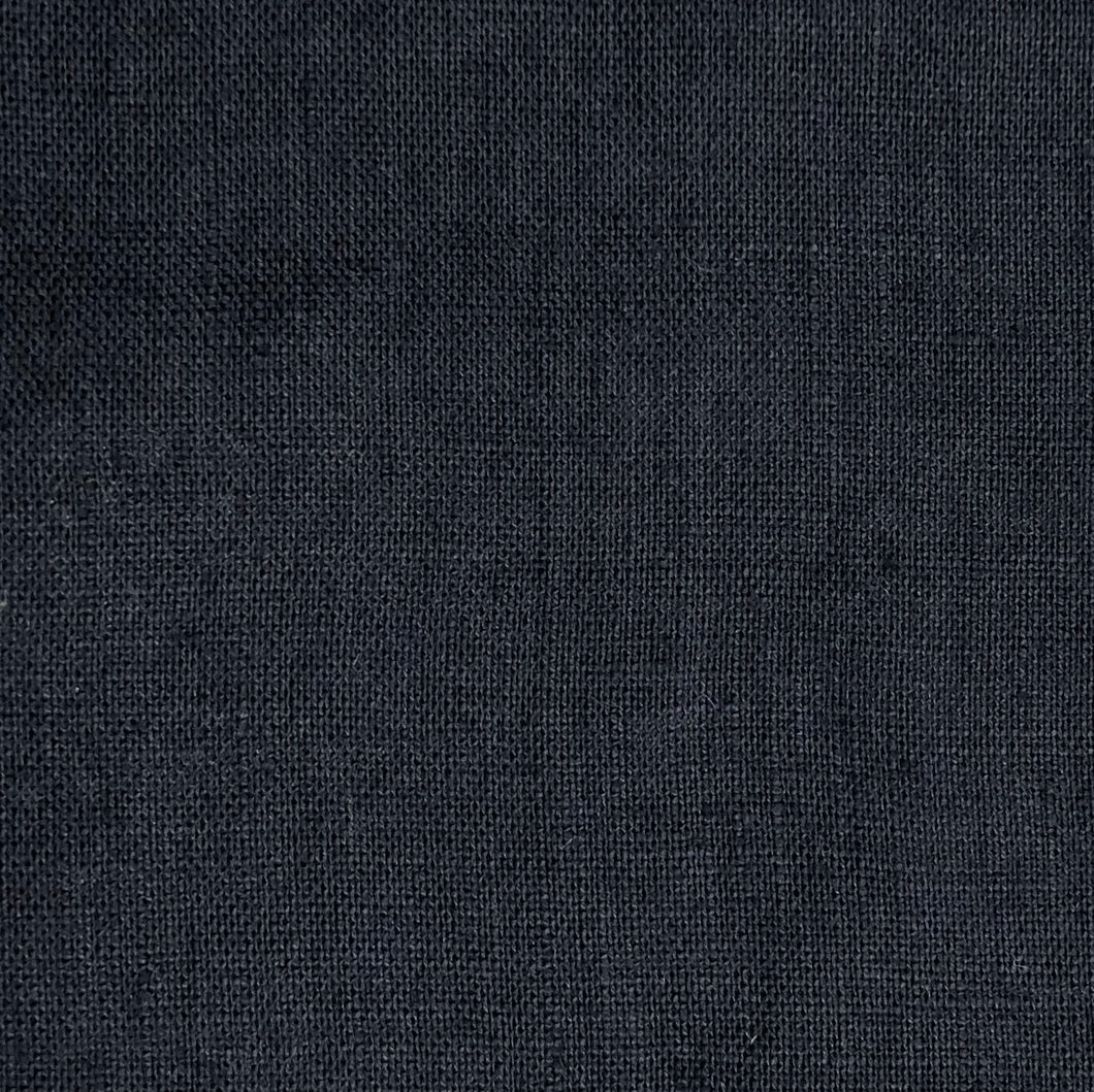 Stonewashed Linen Fabric. Midnight Blue